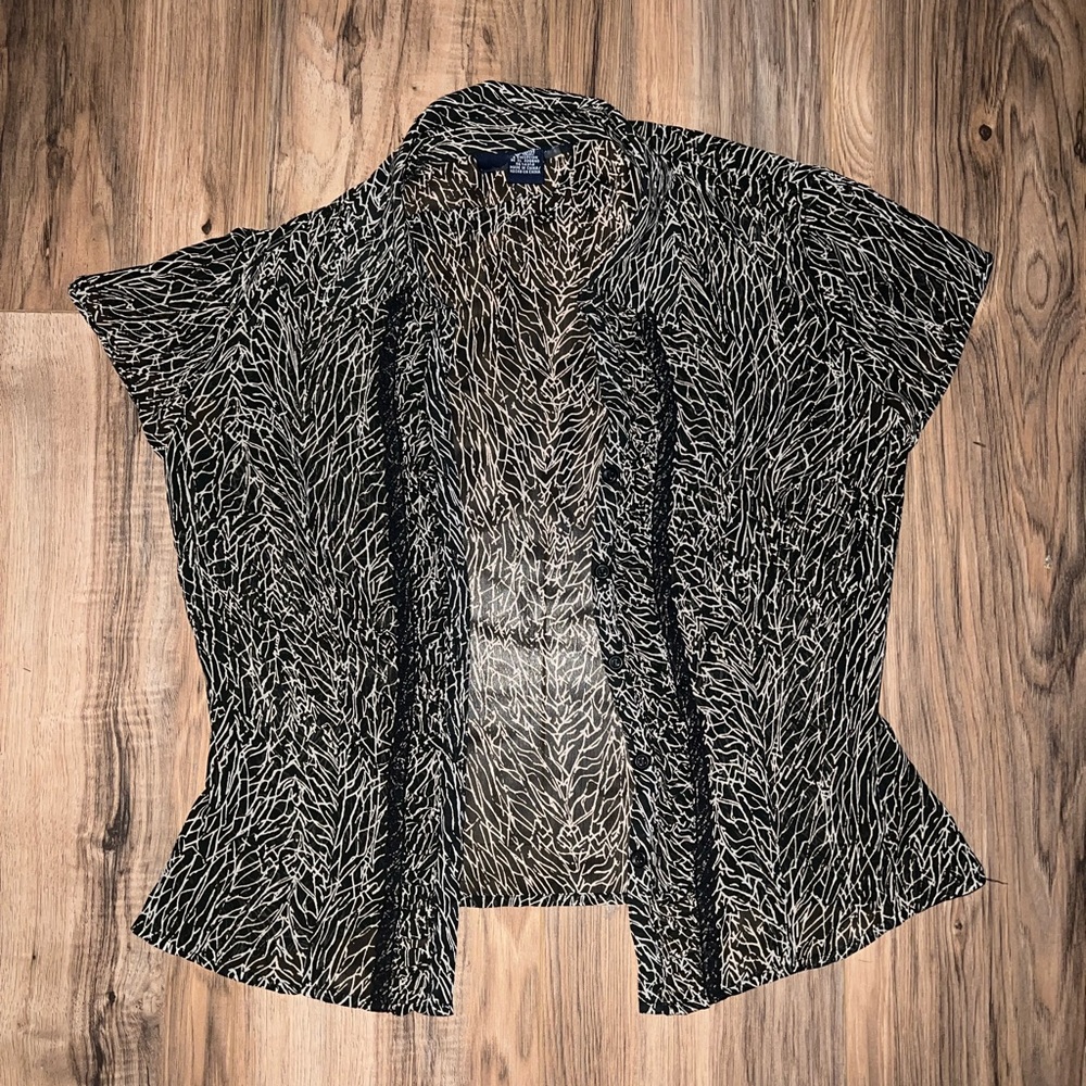 Jones Wear Semi-Transparent Blouse